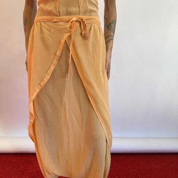 Jean Paul Gaultier vintage New Insane Long Wrap Dress Textured Fabric - Picture 12 of 14